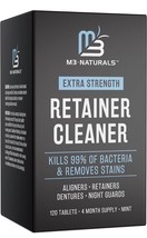 M3 Naturals Retainer and Denture Cleaner 120 Tablets - Removes Bad Odors... - £7.84 GBP