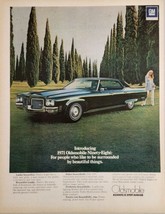 1971 Print Ad Oldsmobile Ninety-Eight 4 Door Car with Rocket 455 V-8 Olds - £13.43 GBP