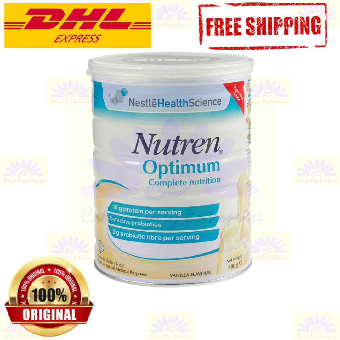 1 X Nestle Nutren Optimum Complete Nutrition Milk Vanilla Flavor 800g - EXPRESS - $75.07