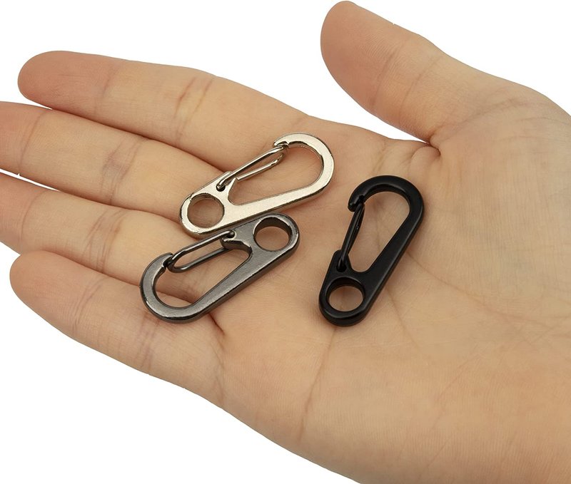 SWATOM Small Mini Carabiner Clip Tiny Spring Snap Hook Keychains Micro Carabiner Item image 4