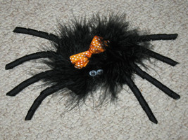 NEW &quot;SPIDER FUZZY&quot; Halloween Girls Hairbow Ribbon Sculpture Bow Fall Festival - £4.01 GBP