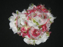 NEW &quot;SHABBY Flower Trio - Victorian Rose&quot; Chiffon Flower Alligator Clip Hair Bow - $2.99