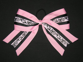 NEW &quot;ELEGANT VINES&quot; Cheer Bow Birthday Pony Tail 3 Inch Ribbon Girls Cheerleadin - £7.85 GBP