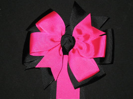 NEW &quot;PINK &amp; BLACK&quot; Hair Bow Holder 38 inch Ribbon Hairbow Door Display Storage - £3.98 GBP