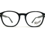 Persol Brille Rahmen 3122-V 95 Poliert Schwarz Quadratisch Voll Felge 50... - $148.79