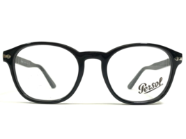 Persol Brille Rahmen 3122-V 95 Poliert Schwarz Quadratisch Voll Felge 50-19-145 - £116.39 GBP