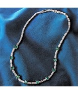 Smithsonian Princess Grace Crystal Columbian Emerald &amp; Diamond Necklace ... - £107.77 GBP