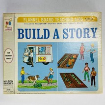 Vintage 1968 Milton Bradley Build A Story Flannel Board Flanofoam Teachi... - $16.99