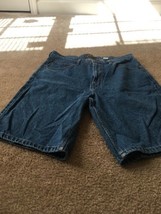Highland Outfitters Men&#39;s Blue Jean Shorts Zip &amp; Button Pockets Size 34 - $34.92