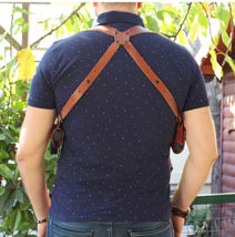 Fits Springfield 911 380 ACP 2.7”BBL Leather Shoulder Holster Double Mag #1337# image 5