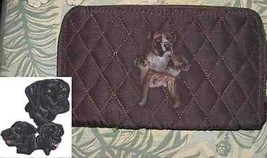 Belvah Quilted Fabric LAB RETRIEVER BLACK Dog Breed Zip Around Ladies Wa... - £10.99 GBP