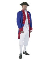 Deluxe Revolutionary War Colonial Soldier Theatrical Quality Costume, Large Blue - £323.97 GBP