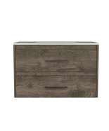 Wall Mounted Bathroom Vanity Alma, Bathroom, Dark Brown / White - $626.99