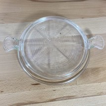 Vintage Fire King Clear Glass Trivit Trivet / Hot Plate With Handles  - £15.04 GBP