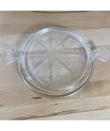 Vintage Fire King Clear Glass Trivit Trivet / Hot Plate With Handles  - £14.93 GBP