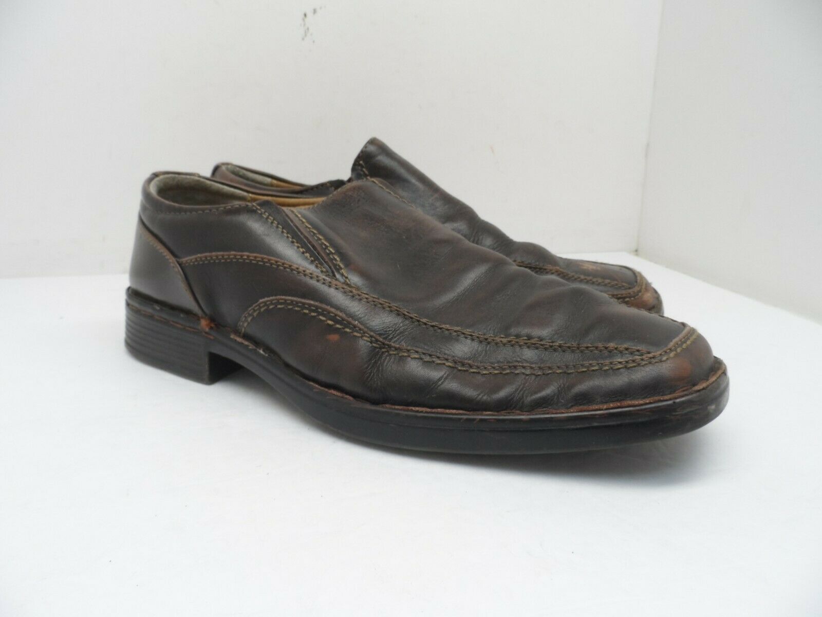 Alfani Men&#39;s Elmer Leather Slip On Loafer Brown Size 12M - $21.37