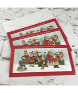 American Greetings Money Holder Christmas Cards Lot Of 3 Red With Cute C... - £9.34 GBP