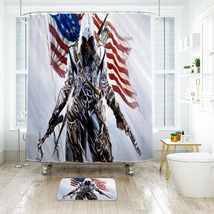 Assassin’s Creed 12 Shower Curtain Bath Mat Bathroom Waterproof Decorative - £18.08 GBP+