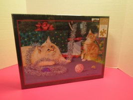 Lang 1000 Piece Puzzle Kitten Christmas 2014  29&quot;W x 20&quot;H New Sealed In Box - $19.95