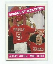 Mike TROUT/ Albert Pujols (Angels) 2015 Topps Heritage &quot;Angels Belters&quot; Card #99 - £7.44 GBP