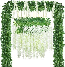 Gpark 24Pack/Each 82&quot; Artificial Ivy Garland Fake Leaf Plants Vine With 12Pack - £35.96 GBP