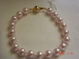 Swarovski Rosaline Pink 8mm Single Strand Pearl Bracelet - £23.58 GBP
