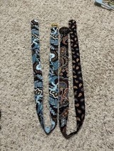 Lot of 2 Vera Bradley Fabric belts Java Blue and Kensington Brown 45.5 Inches - £7.52 GBP