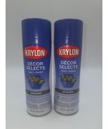 2 Krylon Decor Selects Paint &amp; Primer Satin Iris (6534) 6 Oz Spray New - $22.93