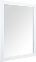 Bominica 16&quot; X 20&quot; Rectangular Wall Mirror With Frame In White For, Vanity. - £38.36 GBP