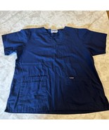Landau Blue Womens Scrub Top Shirt Size Large - $9.19