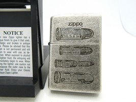 Colt Smith &amp; Wesson Gun Pistol Bullet Engraved ZIPPO 1999 MIB Rare - £68.02 GBP