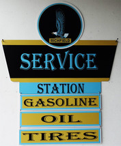 Richfield Service Plasma Cut Metal Sign with Plaques - $195.00