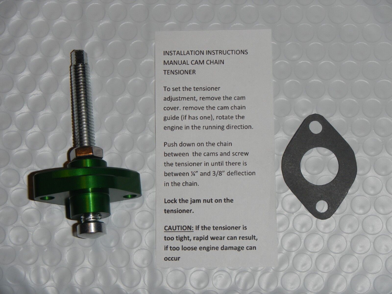 Green Timing Cam Chain Tensioner Manual Adjuster Kawasaki Yamaha 250 300... - $49.49