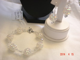 White Disco Ball - Bracelet & Earring Set - Adult  - $14.99