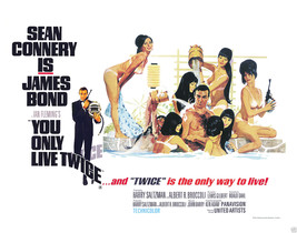 YOU ONLY LIVE TWICE MOVIE POSTER 22x28 IN JAMES BOND GIRLS AGENT 007 ONE... - $34.99