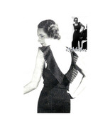 1930s Backless Ruffle Evening Gown/Wedding Dress  - Crochet pattern (PDF... - £3.34 GBP