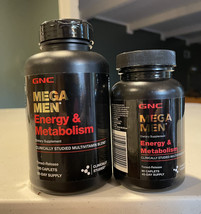 2x GNC Mega Men Energy &amp; Metabolism Multivitamins 180 and 90 ct bb 4/24 ... - £36.75 GBP