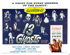13 GHOSTS POSTER 11x14 LOBBY CARD WILLIAM CASTLE ILLUSION-O THIRTEEN VIE... - £15.98 GBP