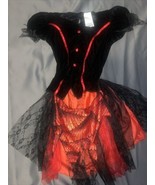Devil CHILD Girls Costume NEW Red Black Dress Tail Horns Wings Demon - $563.18 MXN