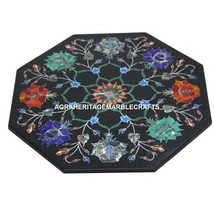 12&quot; Multi Marble Inlaid Natural Stone Tile Stunning Floral Work Home Dec... - £220.21 GBP