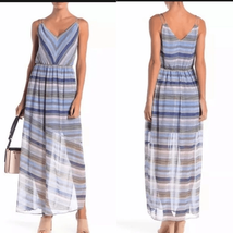 CECE V Neck Sleeveless Maxi Dress Size 6 Blue, NWT - $49.00