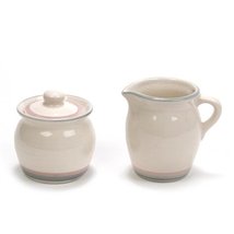 Aura by Pfaltzgraff, Stoneware Cream Pitcher &amp; Sugar Bowl - £20.71 GBP