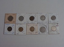 10 Coins Pack Lot SPAIN Random Dates Foreign World Currency Collection S... - $11.01