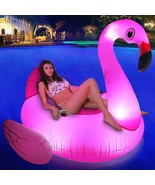 Flamingo Pool Floats Adult, Inflatable Pool Floats with Solar Lights, Th... - $2,139.98 MXN