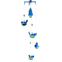 Acrylic Hanging Ornaments with 4 Birds and Bells Color Option (Blue-Green) - $37.95+