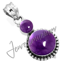 ! February Birthstone Natural Amethyst Pendant Stamp 925 Fine Sterling S... - £25.53 GBP