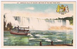 Postcard American Falls Of Niagara &amp; Maid Of The Mist From Dock - £2.36 GBP