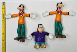 Disney Goofy 6” And P.J. Pete Bendable Just Toys Vintage Lot Of 3 - £15.14 GBP