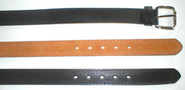 1 Men&#39;s Black REAL Leather Belt Pick Your Size Medium Lrg Extra Large XX... - $9.79