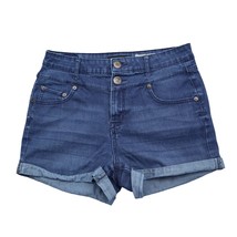 Aeropostale Shorts Womens 10 Blue Cut Off High Waisted Button Zip Stretch Denim - £14.02 GBP